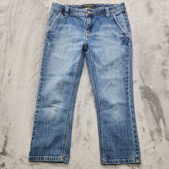 Vintage Y2K Banana Republic Jeans Womens 6 Blue Low Rise Crop Straight Stretch - Picture 1 of 13